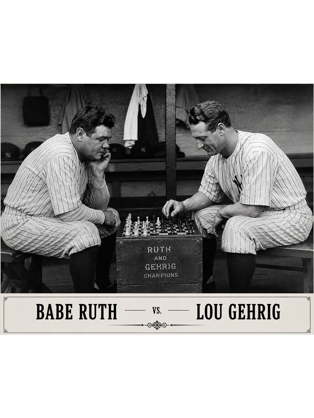 4328 Babe Ruth vs Lou Gehrig Across The Board Chess Brings Everyone Together
